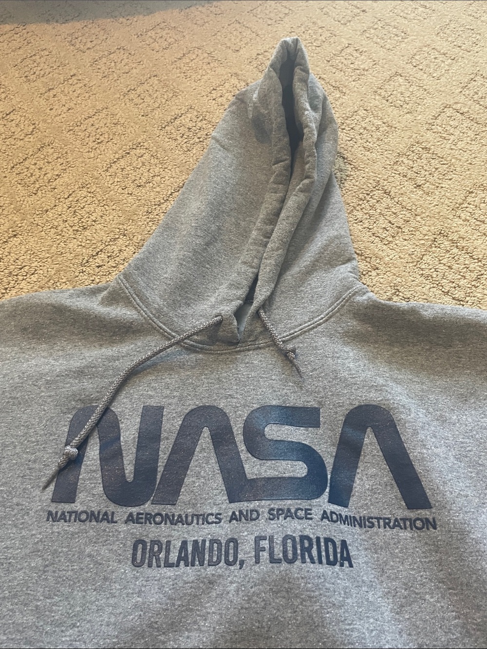 Gildan Gray NASA Orlando Hooded Sweatshirt - Picture 4 of 4